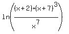 ln%28%28x%2B2%29%28x%2B7%29%5E3%2Fx%5E7%29