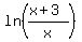 ln%28%28x%2B3%29%2Fx%29