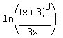 ln%28%28x%2B3%29%5E3%2F%283x%29%29