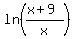 ln%28%28x%2B9%29%2Fx%29