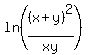 ln%28%28x%2By%29%5E2%2Fxy%29