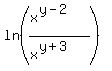 ln%28%28x%5E%28y-2%29%29%2F%28x%5E%28y%2B3%29%29%29