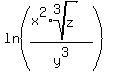 ln%28%28x%5E2%2Aroot%283%2Cz%29%29%2Fy%5E3%29