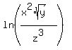 ln%28%28x%5E2%2Asqrt%28y%29%29%2Fz%5E3%29