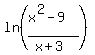 ln%28%28x%5E2-9%29%2F%28x%2B3%29%29