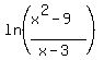ln%28%28x%5E2-9%29%2F%28x-3%29%29