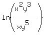 ln%28%28x%5E2y%5E3%29%2F%28xy%5E5%29%29