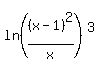 ln%28%28x-1%29%5E2%2Fx%29%5E3%29%2B+ln%28x%2B1%29
