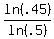 ln%28.45%29%2Fln%28.5%29