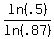 ln%28.5%29%2Fln%28.87%29