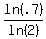 ln%28.7%29%2Fln%282%29