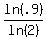 ln%28.9%29%2Fln%282%29