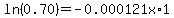 ln%280.70%29=-0.000121x%2A1