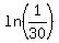 ln%281%2F30%29