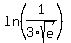 ln%281%2F3sqrt%28e%29%29
