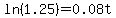 ln%281.25%29=0.08t