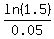 ln%281.5%29%2F0.05