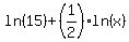 ln%2815%29%2B%281%2F2%29ln%28x%29
