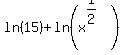 ln%2815%29%2Bln%28x%5E%281%2F2%29%29