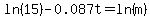 ln%2815%29-0.087t=ln%28m%29