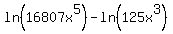 ln%2816807x%5E5%29-ln%28125x%5E3%29
