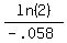 ln%282%29%2F%28-.058%29