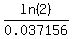 ln%282%29%2F0.037156