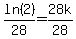 ln%282%29%2F28=28k%2F28