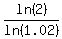 ln%282%29%2Fln%281.02%29