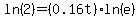 ln%282%29=%280.16t%29+ln%28e%29