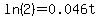 ln%282%29=0.046t