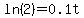 ln%282%29=0.1t