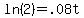 ln%282%29+=+.08t