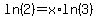 ln%282%29+=+x%2Aln%283%29