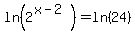 ln%282%5E%28x-2%29%29=ln%2824%29