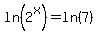 ln%282%5Ex%29+=+ln%287%29