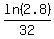ln%282.8%29%2F32