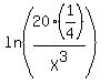 ln%2820%2A%281%2F4%29%2FX%5E3%29