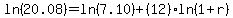 ln%2820.08%29=ln%287.10%29%2B%2812%29ln%281%2Br%29