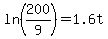 ln%28200%2F9%29=1.6t