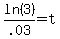 ln%283%29%2F.03++=+t