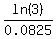 ln%283%29%2F0.0825