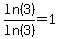 ln%283%29%2Fln%283%29=1