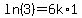 ln%283%29=6k%2A1