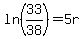 ln%2833%2F38%29=5r