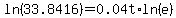 ln%2833.8416%29+=+0.04t%2Aln%28e%29