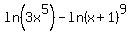 ln%283x%5E5%29-ln%28x%2B1%29%5E9