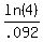 ln%284%29%2F.092