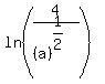 ln%284%2F%28a%29%5E%281%2F2%29%29