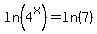 ln%284%5Ex%29+=+ln%287%29